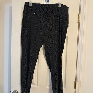 Black Polka Dot Women's Dress Pants